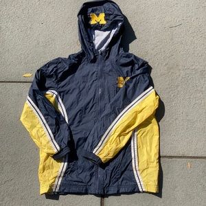 University of Michigan lined hooded windbreaker